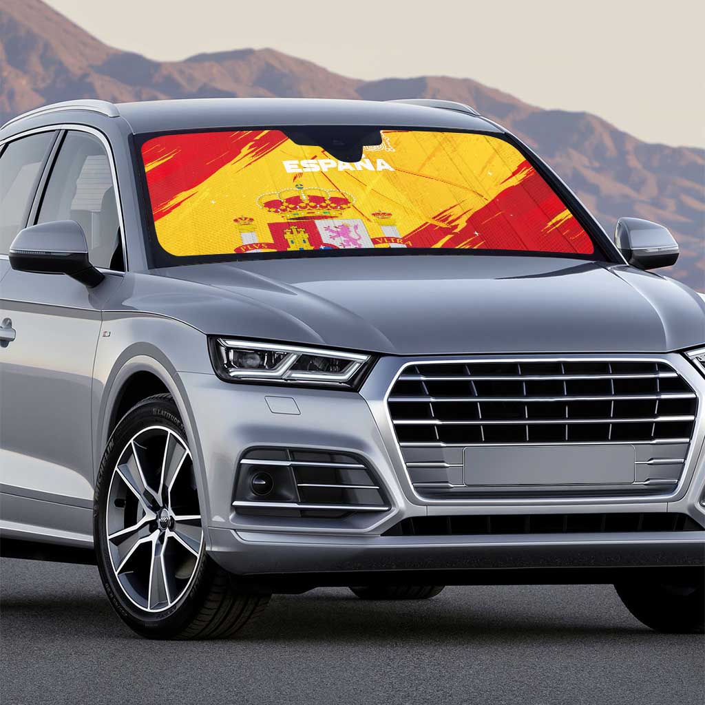 Basketball Fan Jersey Spanish Auto Sun Shade Royal Seal of España - Wonder Print Shop