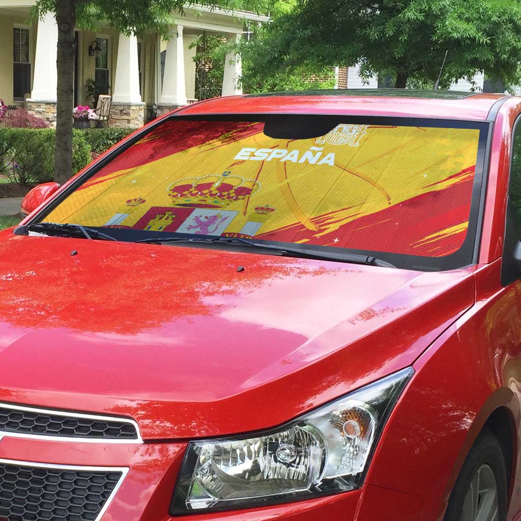 Basketball Fan Jersey Spanish Auto Sun Shade Royal Seal of España - Wonder Print Shop