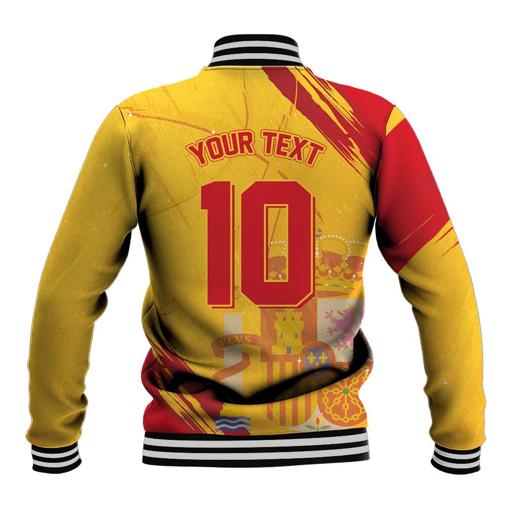Custom Basketball Fan Jersey Spanish Baseball Jacket Royal Seal of España - Wonder Print Shop