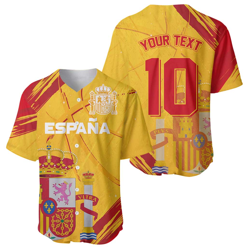 Custom Basketball Fan Jersey Spanish Baseball Jersey Royal Seal of España - Wonder Print Shop