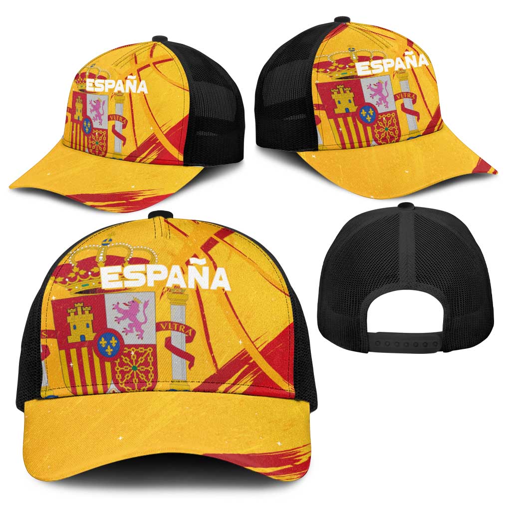 Basketball Fan Jersey Spanish Baseball Net Cap Royal Seal of España - Wonder Print Shop