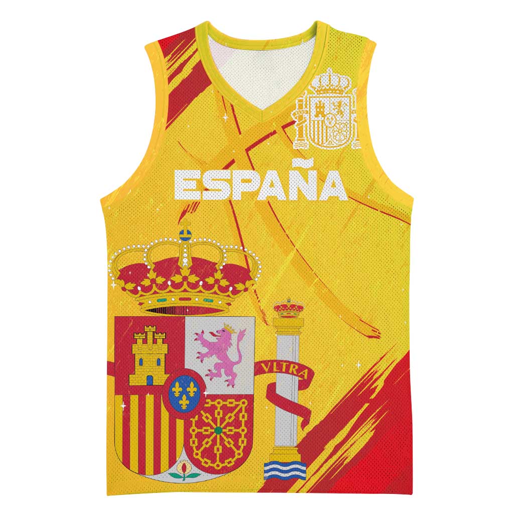 Custom Basketball Fan Jersey Spanish Basketball Jersey Royal Seal of España - Wonder Print Shop