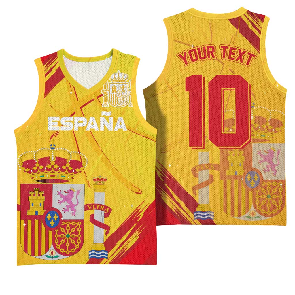Custom Basketball Fan Jersey Spanish Basketball Jersey Royal Seal of España - Wonder Print Shop
