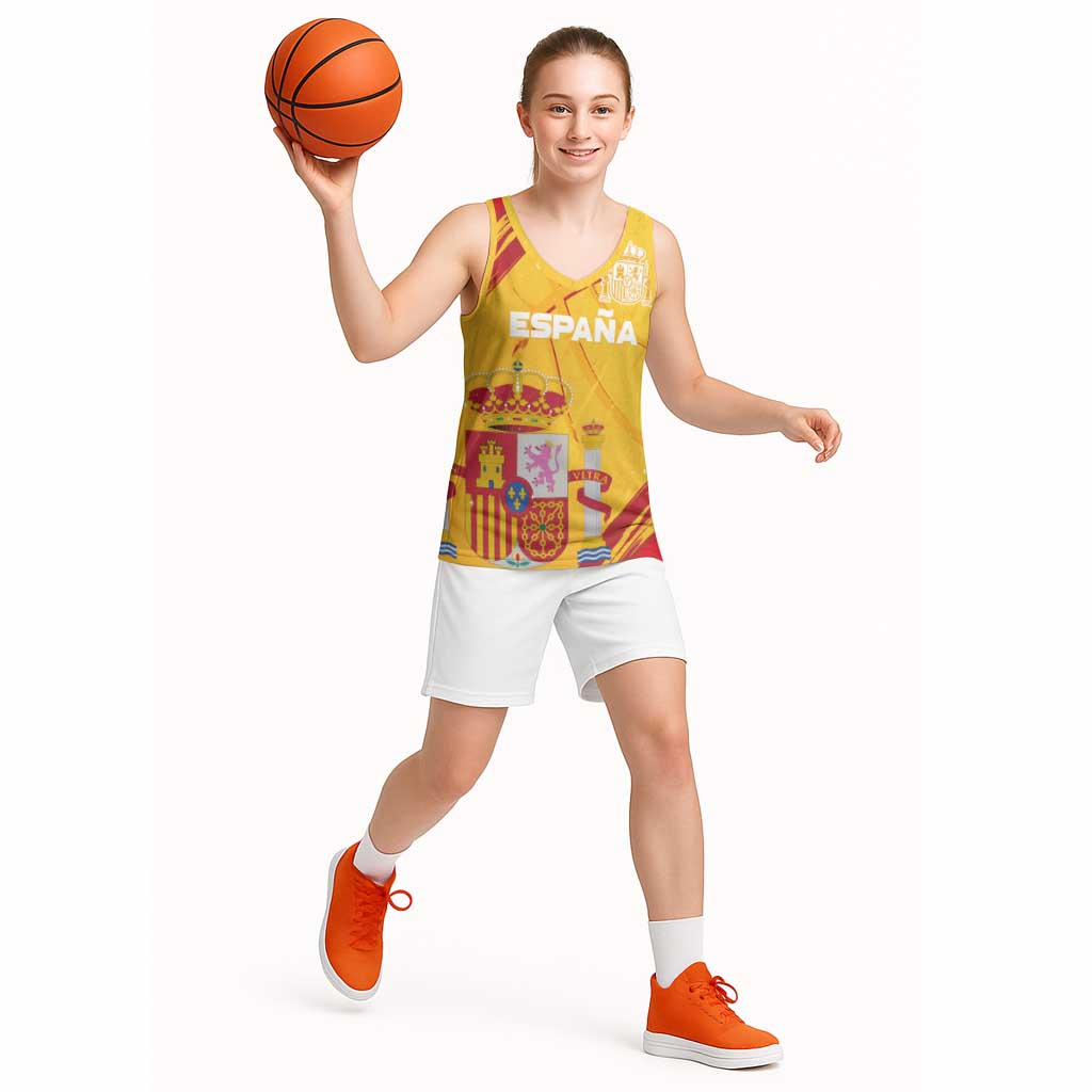 Custom Basketball Fan Jersey Spanish Basketball Jersey Royal Seal of España - Wonder Print Shop