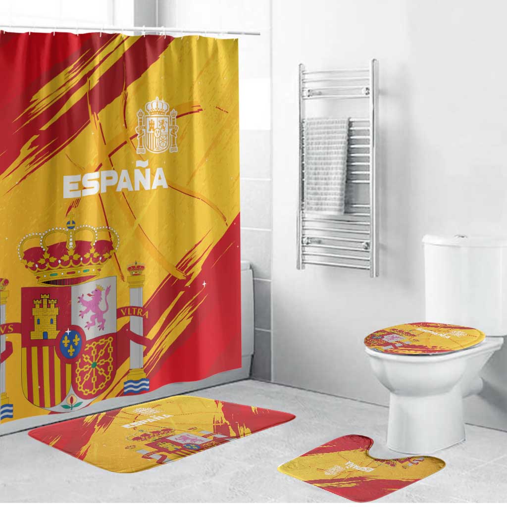 Basketball Fan Jersey Spanish Bathroom Set Royal Seal of España - Wonder Print Shop