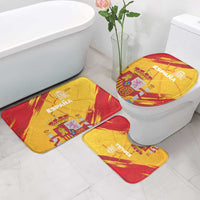 Basketball Fan Jersey Spanish Bathroom Set Royal Seal of España - Wonder Print Shop