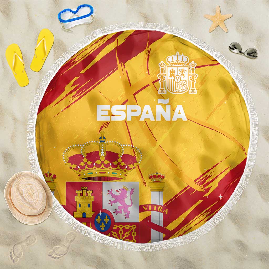 Basketball Fan Jersey Spanish Beach Blanket Royal Seal of España - Wonder Print Shop