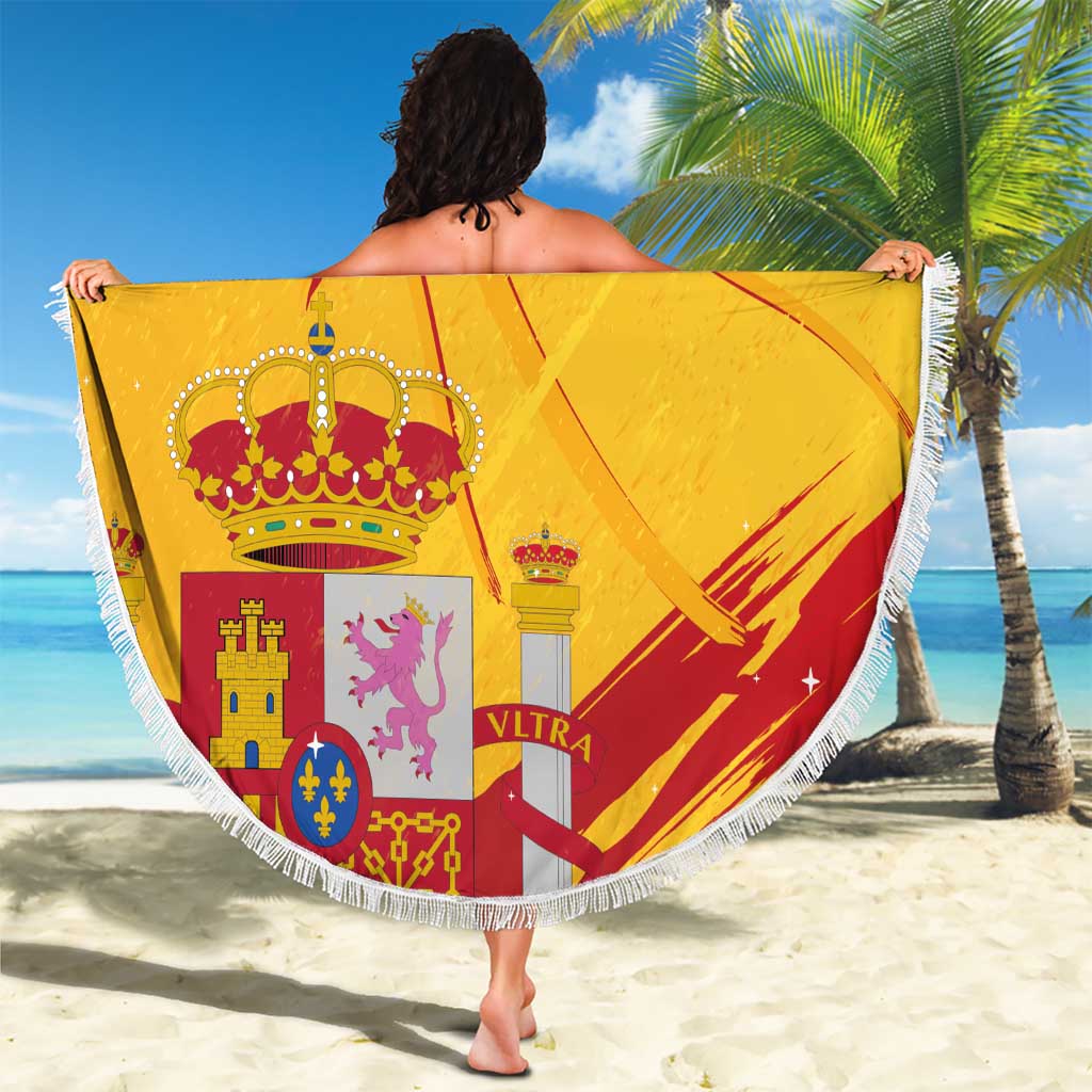 Basketball Fan Jersey Spanish Beach Blanket Royal Seal of España - Wonder Print Shop