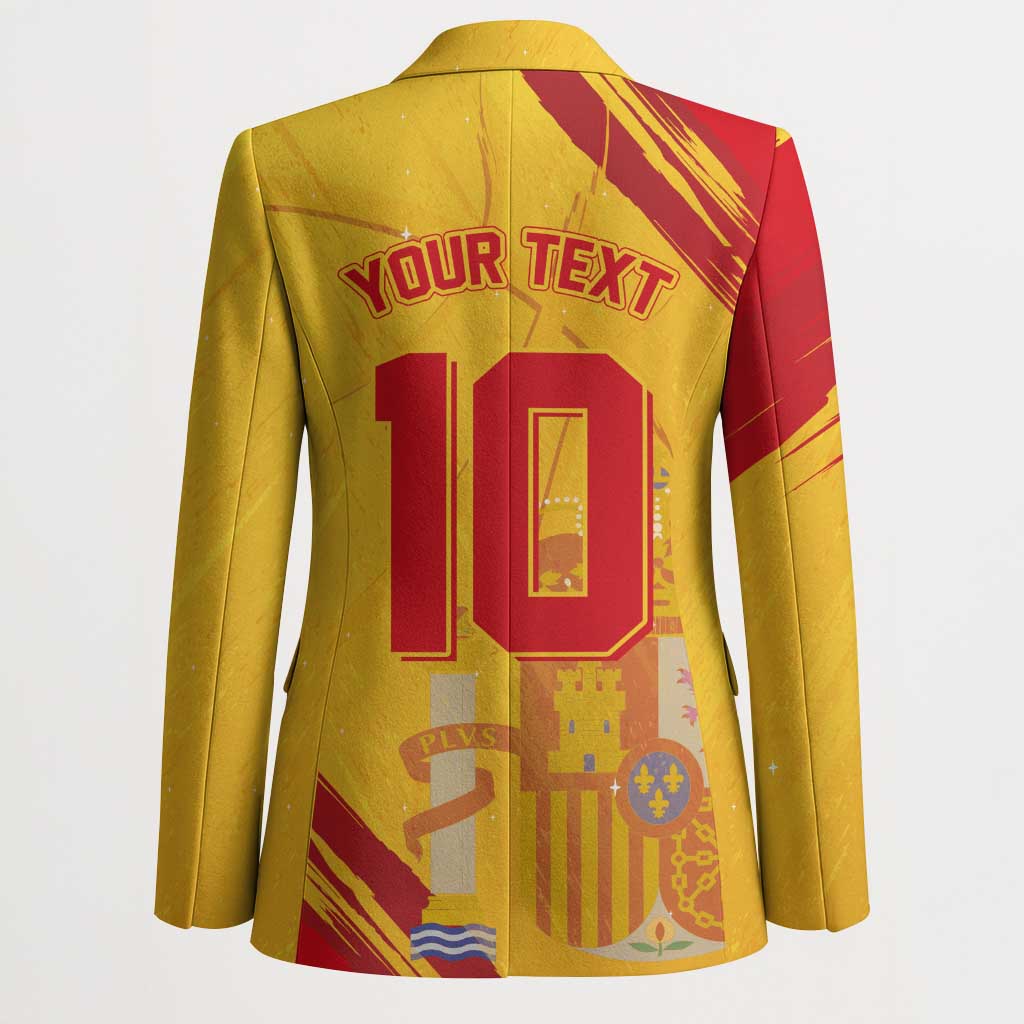 Custom Basketball Fan Jersey Spanish Blazer Royal Seal of España - Wonder Print Shop