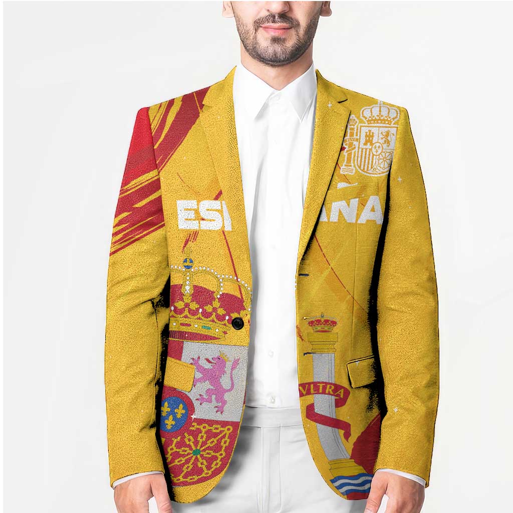 Custom Basketball Fan Jersey Spanish Blazer Royal Seal of España - Wonder Print Shop