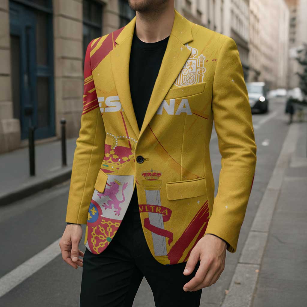 Custom Basketball Fan Jersey Spanish Blazer Royal Seal of España - Wonder Print Shop