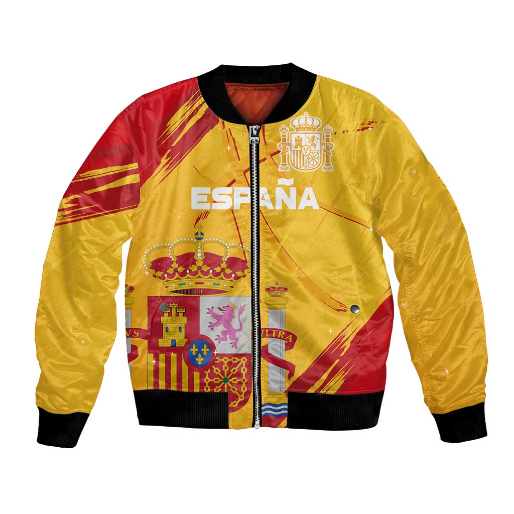 Custom Basketball Fan Jersey Spanish Bomber Jacket Royal Seal of España - Wonder Print Shop