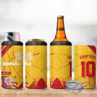 Custom Basketball Fan Jersey Spanish 4 in 1 Can Cooler Tumbler Royal Seal of España - Wonder Print Shop