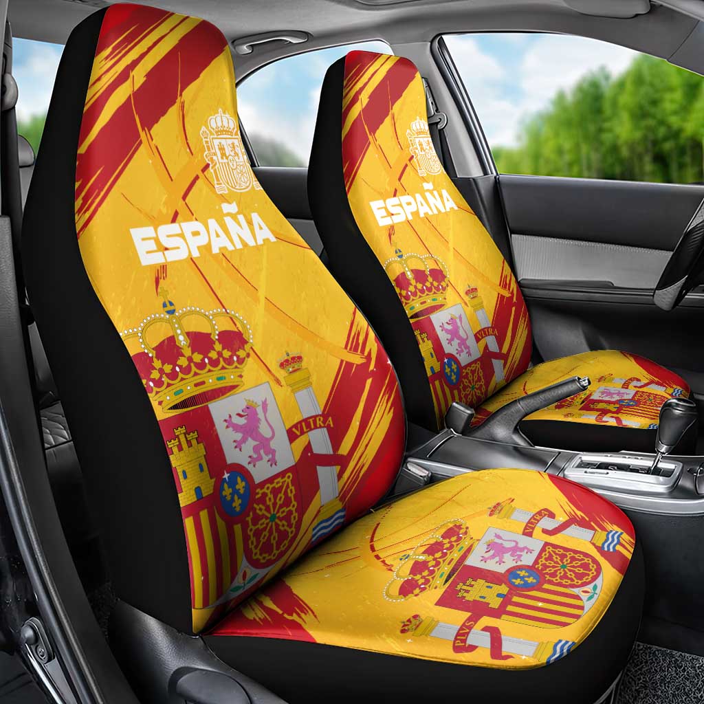 Basketball Fan Jersey Spanish Car Seat Cover Royal Seal of España - Wonder Print Shop