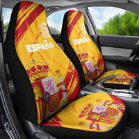 Basketball Fan Jersey Spanish Car Seat Cover Royal Seal of España - Wonder Print Shop