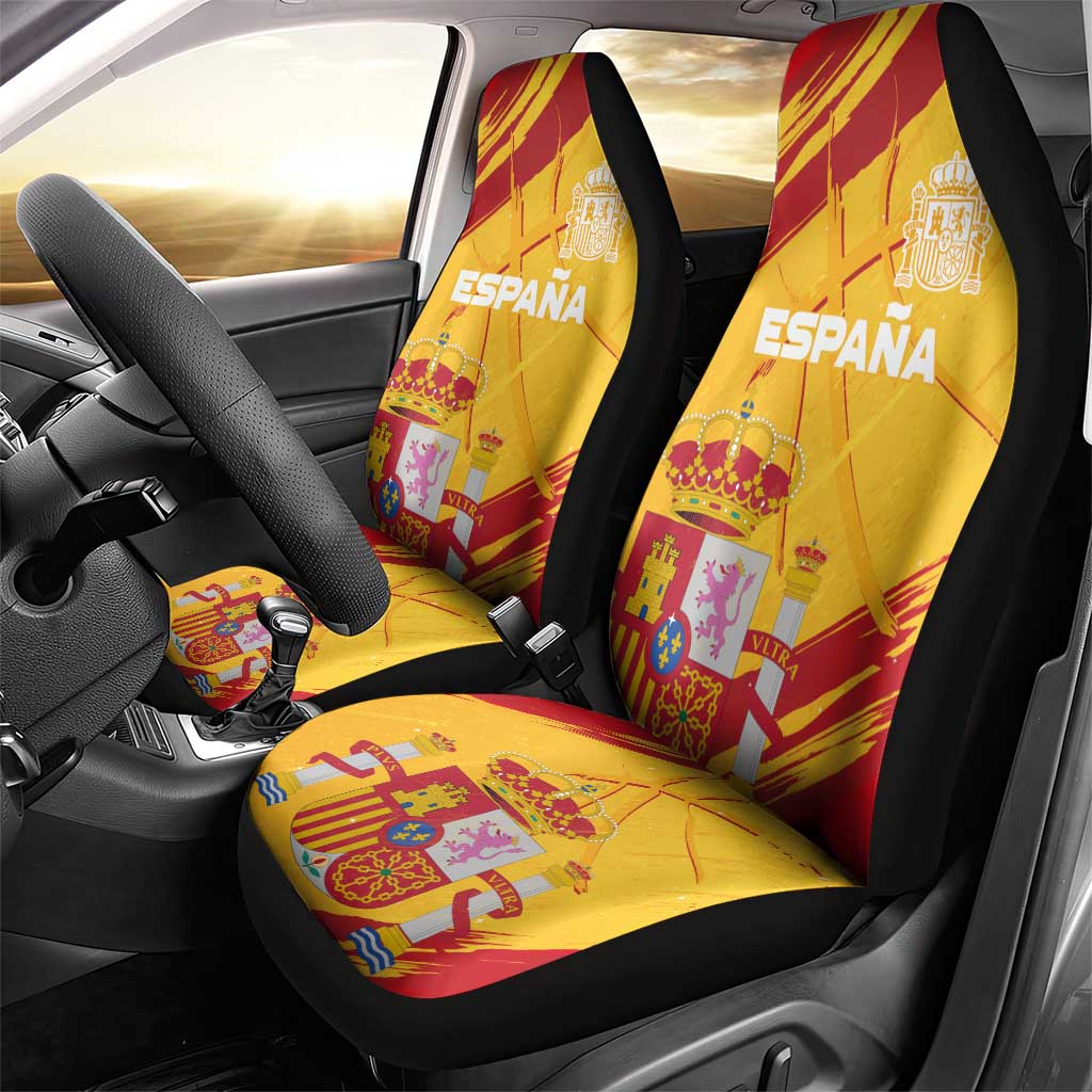 Basketball Fan Jersey Spanish Car Seat Cover Royal Seal of España - Wonder Print Shop