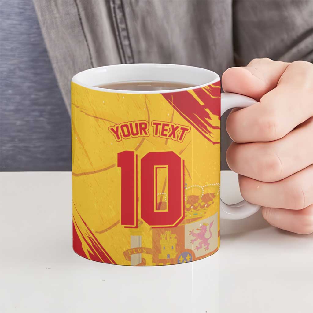 Custom Basketball Fan Jersey Spanish Ceramic Mug Royal Seal of España - Wonder Print Shop