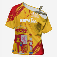 Custom Basketball Fan Jersey Spanish Cross Shoulder Shirt Royal Seal of España - Wonder Print Shop