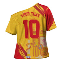 Custom Basketball Fan Jersey Spanish Cross Shoulder Shirt Royal Seal of España - Wonder Print Shop