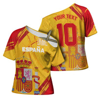 Custom Basketball Fan Jersey Spanish Cross Shoulder Shirt Royal Seal of España - Wonder Print Shop