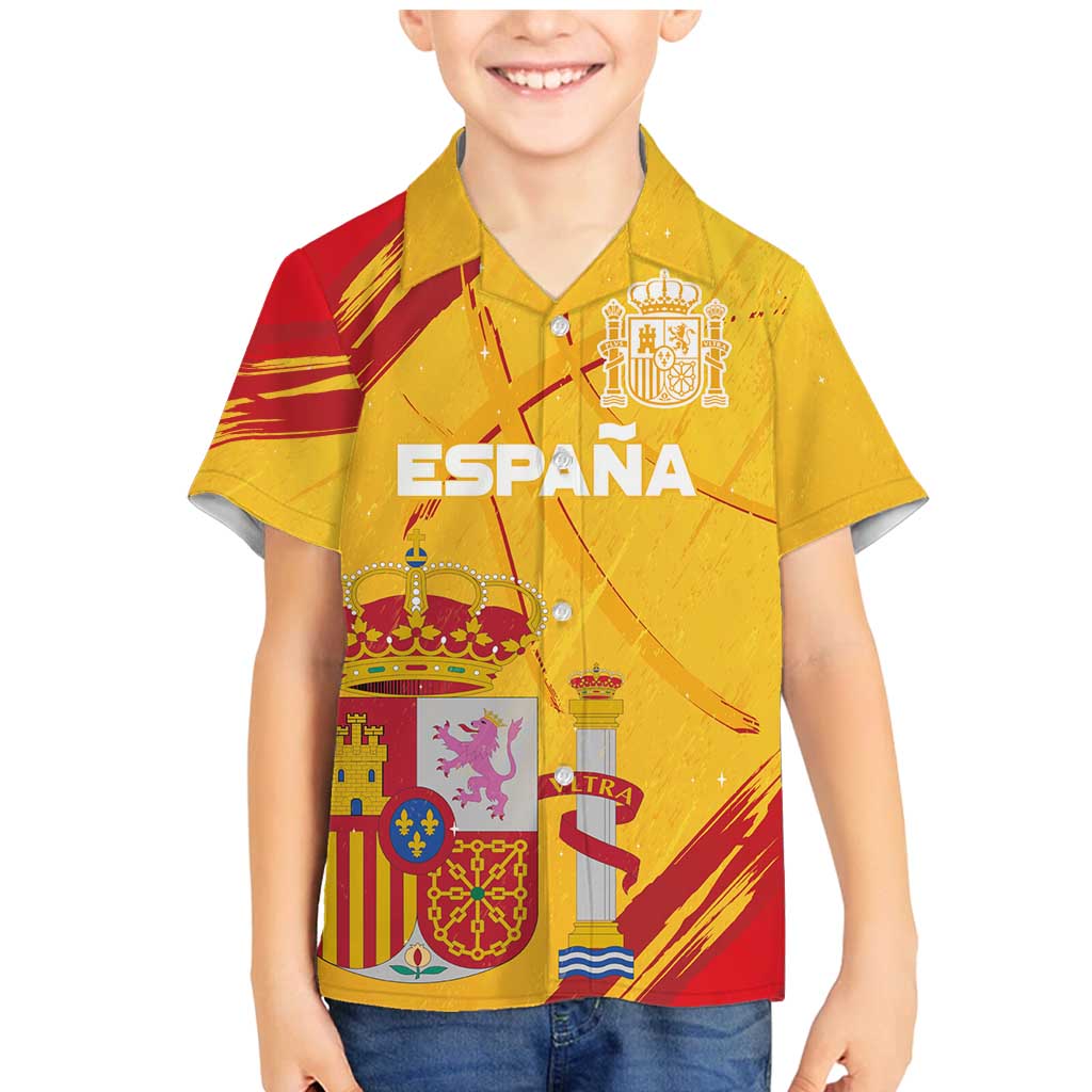 Custom Basketball Fan Jersey Spanish Family Matching Mermaid Dress and Hawaiian Shirt Royal Seal of España - Wonder Print Shop