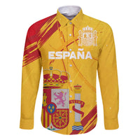 Custom Basketball Fan Jersey Spanish Family Matching Off The Shoulder Long Sleeve Dress and Hawaiian Shirt Royal Seal of España - Wonder Print Shop