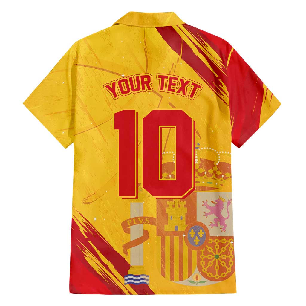 Custom Basketball Fan Jersey Spanish Family Matching Off Shoulder Maxi Dress and Hawaiian Shirt Royal Seal of España - Wonder Print Shop