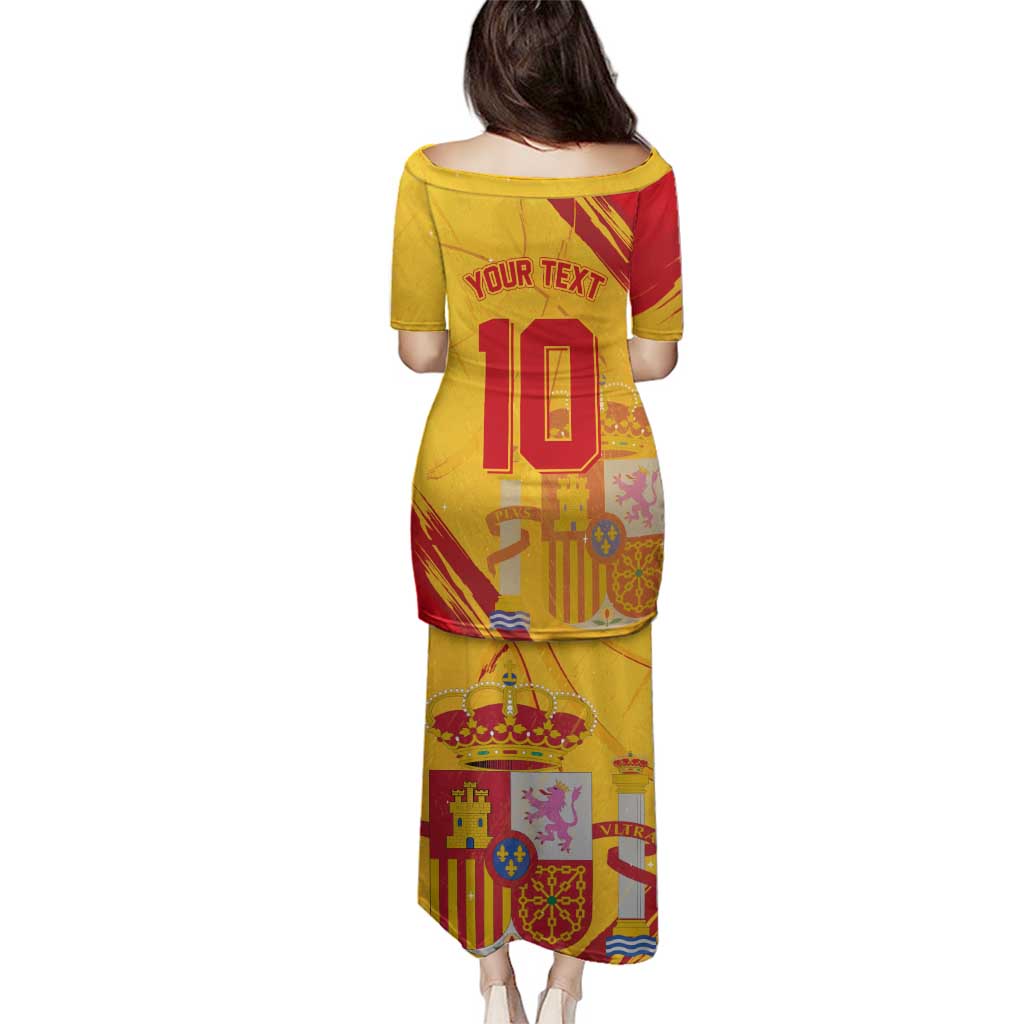 Custom Basketball Fan Jersey Spanish Family Matching Puletasi and Hawaiian Shirt Royal Seal of España - Wonder Print Shop