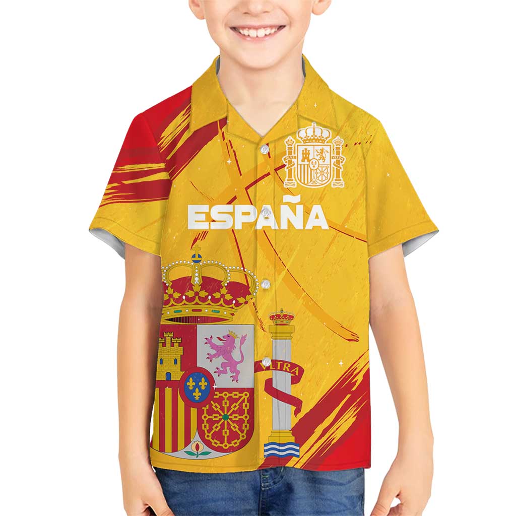 Custom Basketball Fan Jersey Spanish Family Matching Puletasi and Hawaiian Shirt Royal Seal of España - Wonder Print Shop