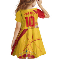 Custom Basketball Fan Jersey Spanish Family Matching Summer Maxi Dress and Hawaiian Shirt Royal Seal of España - Wonder Print Shop