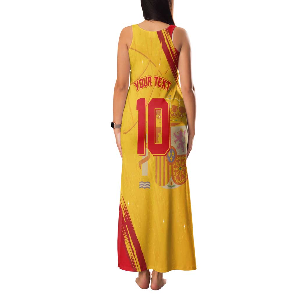 Custom Basketball Fan Jersey Spanish Family Matching Tank Maxi Dress and Hawaiian Shirt Royal Seal of España - Wonder Print Shop