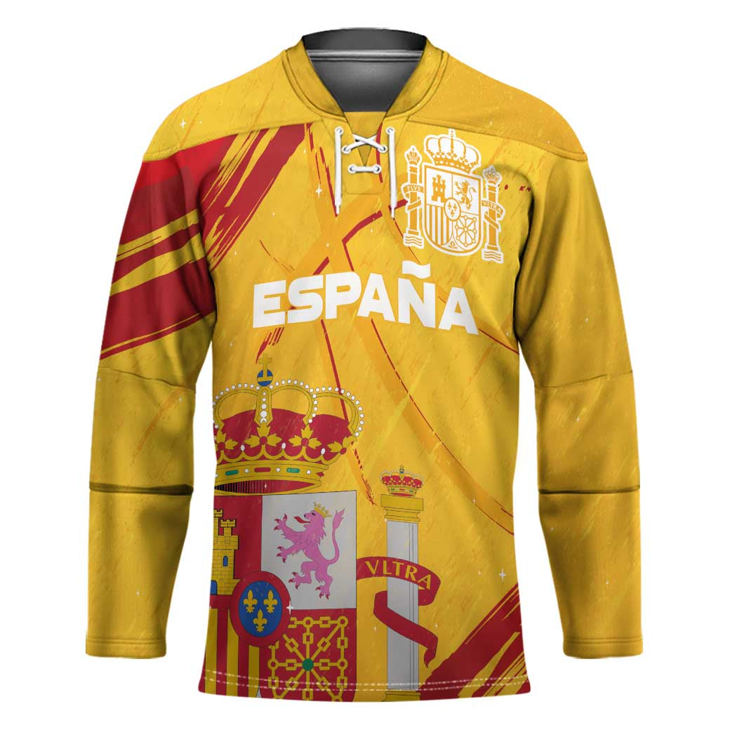 Custom Basketball Fan Jersey Spanish Hockey Jersey Royal Seal of España - Wonder Print Shop