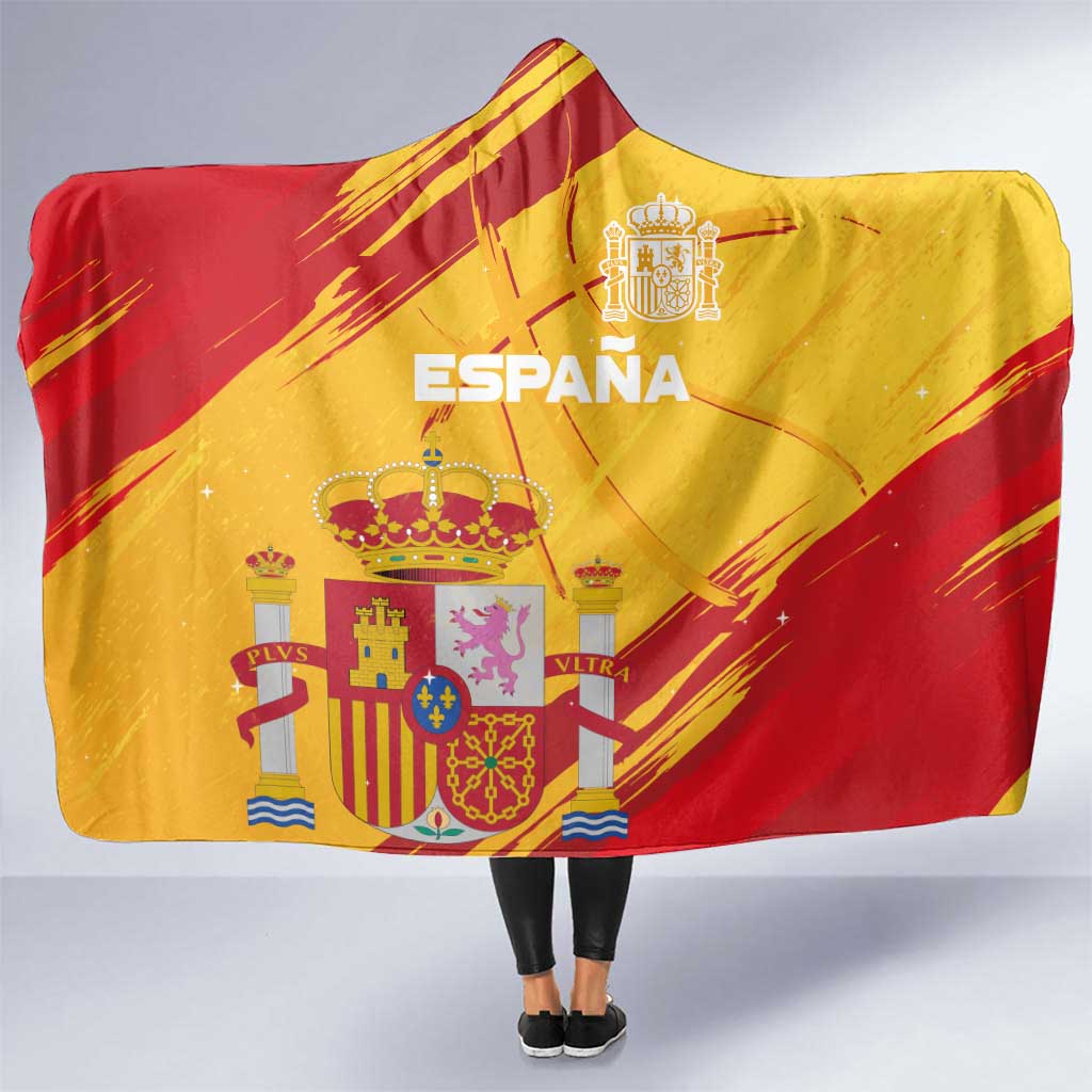 Basketball Fan Jersey Spanish Hooded Blanket Royal Seal of España - Wonder Print Shop