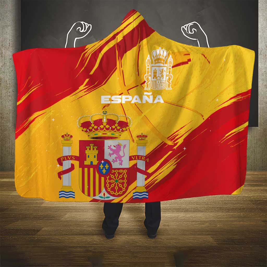 Basketball Fan Jersey Spanish Hooded Blanket Royal Seal of España - Wonder Print Shop