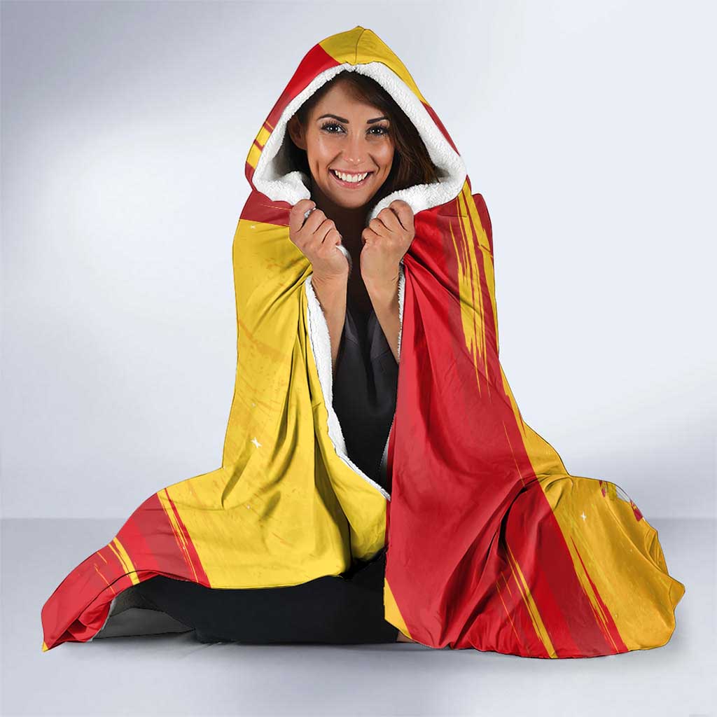 Basketball Fan Jersey Spanish Hooded Blanket Royal Seal of España - Wonder Print Shop