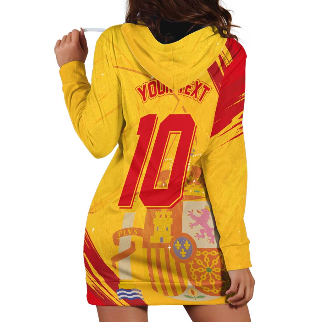 Custom Basketball Fan Jersey Spanish Hoodie Dress Royal Seal of España - Wonder Print Shop