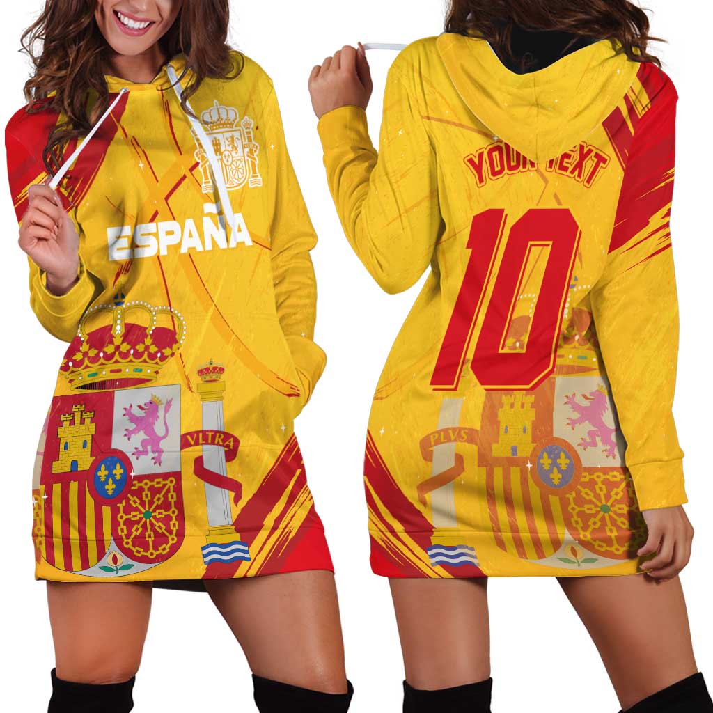 Custom Basketball Fan Jersey Spanish Hoodie Dress Royal Seal of España - Wonder Print Shop