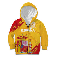 Custom Basketball Fan Jersey Spanish Kid Hoodie Royal Seal of España - Wonder Print Shop