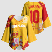 Custom Basketball Fan Jersey Spanish Kimono Sleeve Blouse Royal Seal of España - Wonder Print Shop