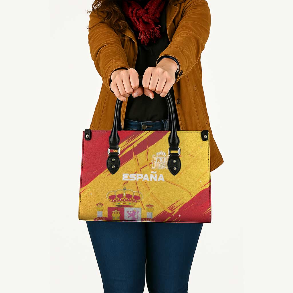 Basketball Fan Jersey Spanish Leather Bag Royal Seal of España - Wonder Print Shop