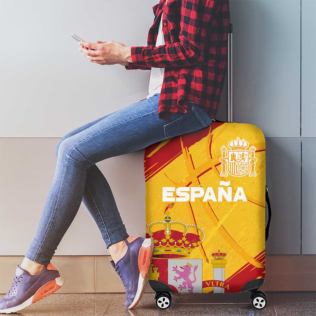 Basketball Fan Jersey Spanish Luggage Cover Royal Seal of España - Wonder Print Shop