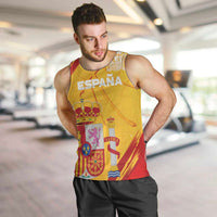 Custom Basketball Fan Jersey Spanish Men Tank Top Royal Seal of España - Wonder Print Shop