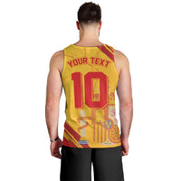 Custom Basketball Fan Jersey Spanish Men Tank Top Royal Seal of España - Wonder Print Shop