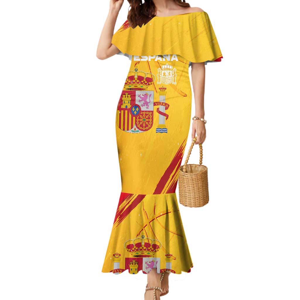 Custom Basketball Fan Jersey Spanish Mermaid Dress Royal Seal of España - Wonder Print Shop