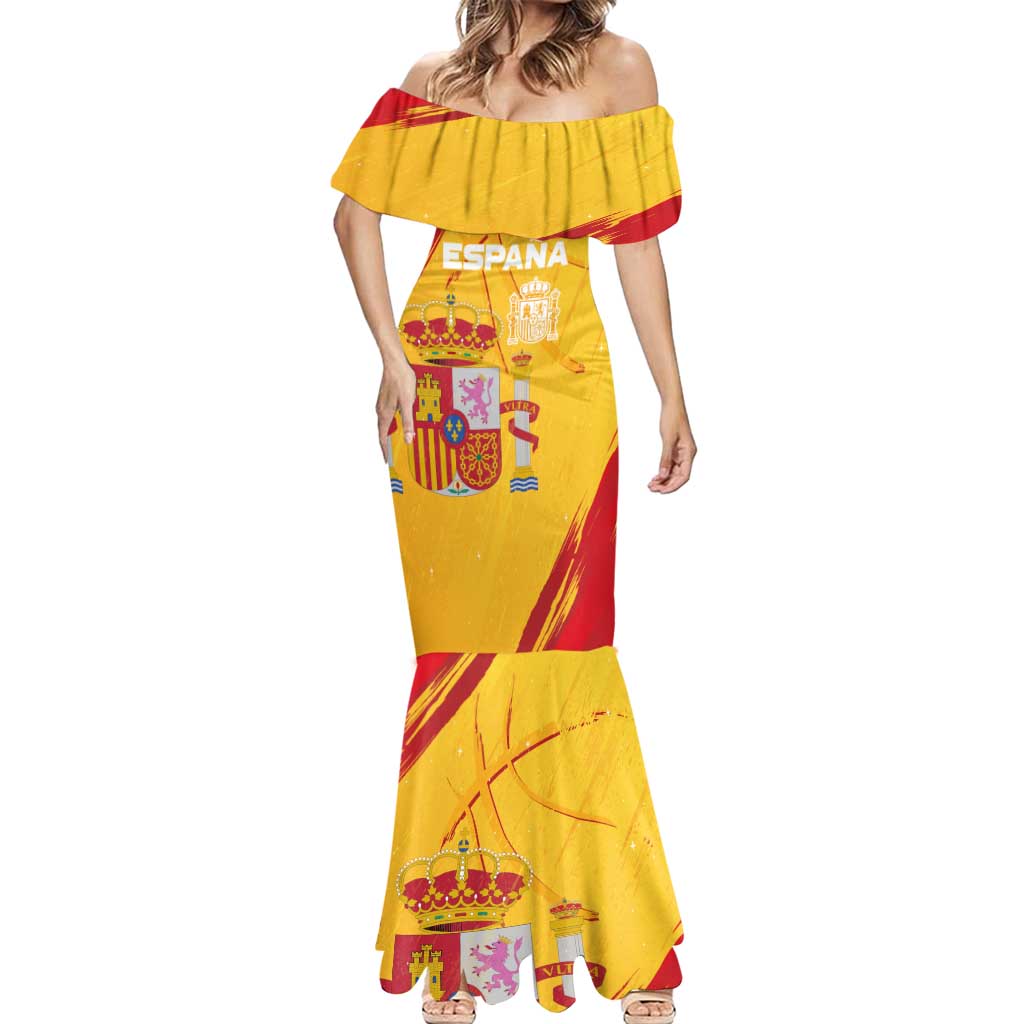 Custom Basketball Fan Jersey Spanish Mermaid Dress Royal Seal of España - Wonder Print Shop