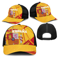 Basketball Fan Jersey Spanish Mesh Trucker Cap Royal Seal of España - Wonder Print Shop