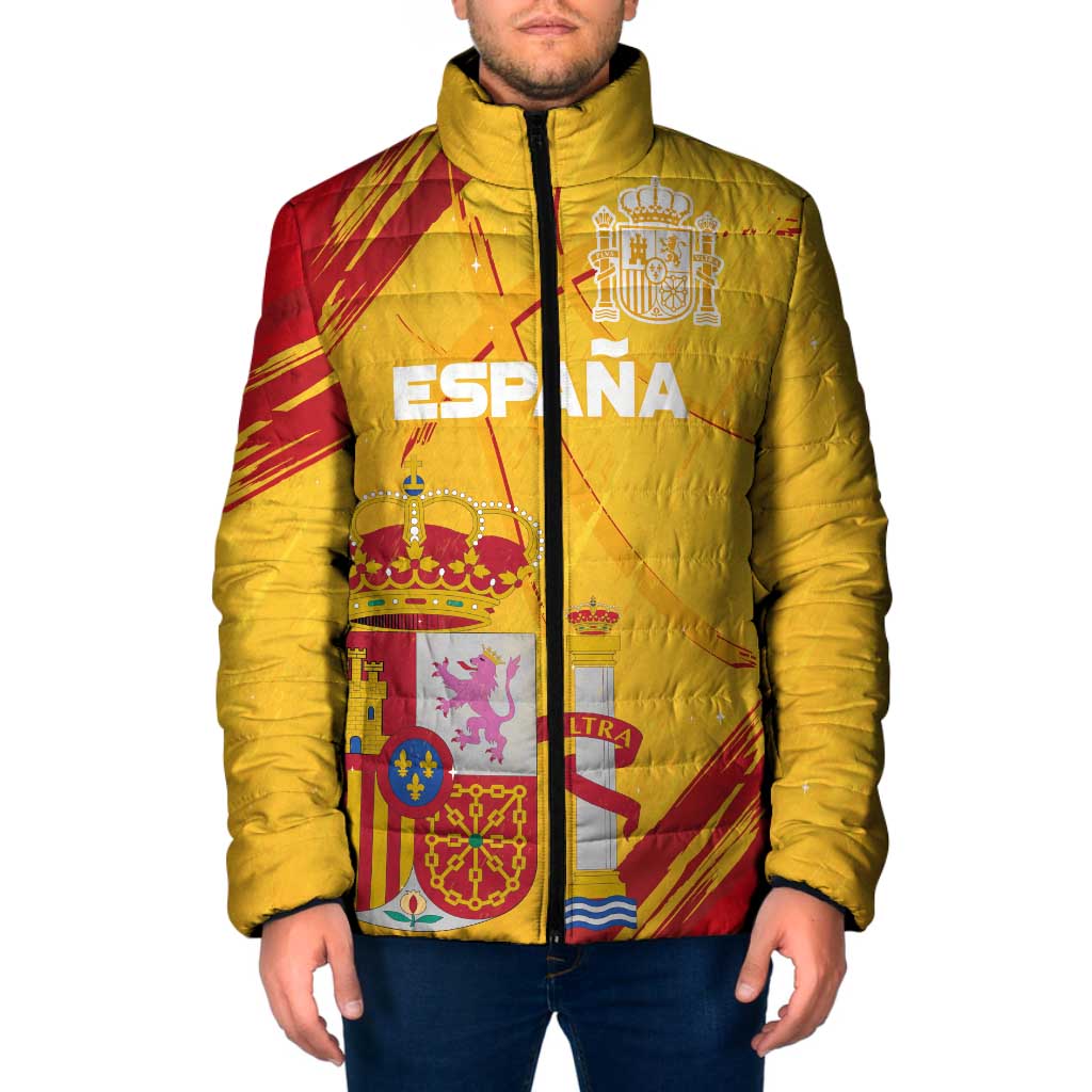 Custom Basketball Fan Jersey Spanish Padded Jacket Royal Seal of España - Wonder Print Shop