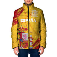 Custom Basketball Fan Jersey Spanish Padded Jacket Royal Seal of España - Wonder Print Shop