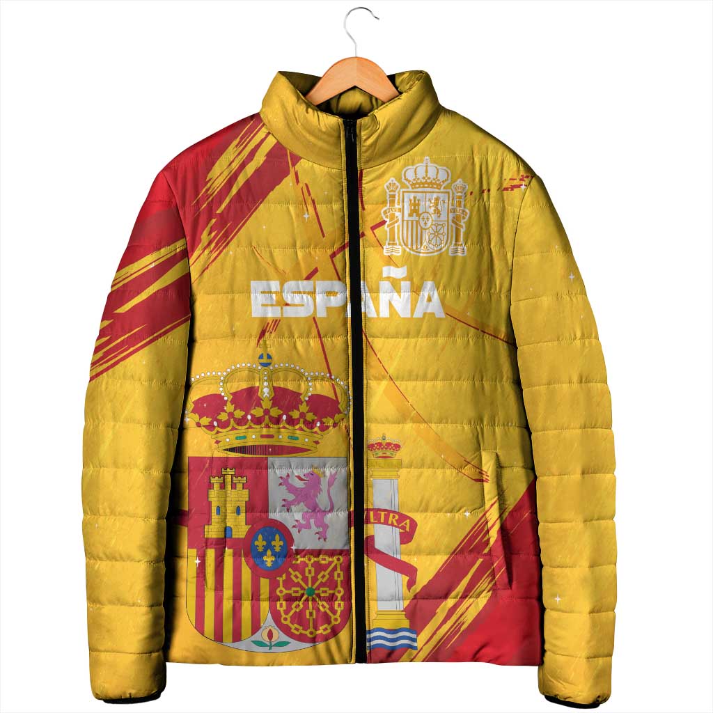 Custom Basketball Fan Jersey Spanish Padded Jacket Royal Seal of España - Wonder Print Shop