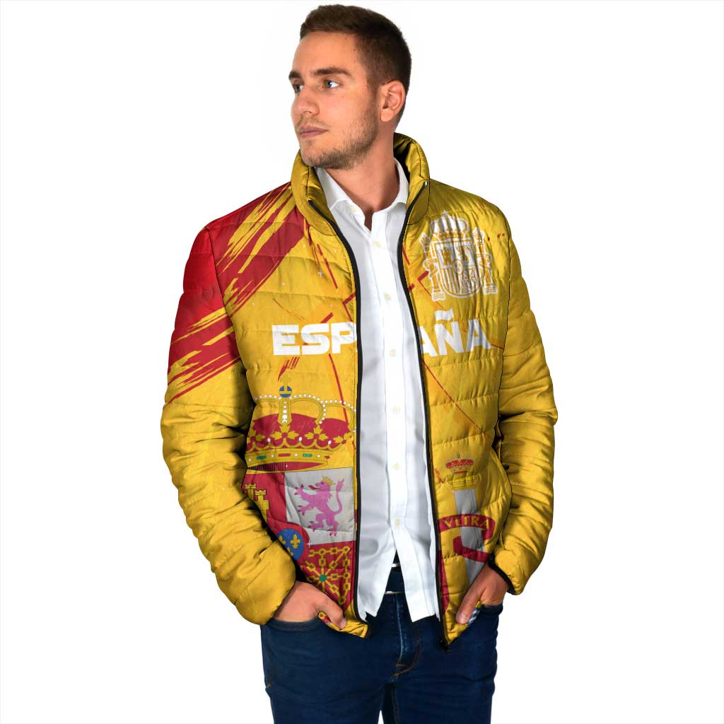 Custom Basketball Fan Jersey Spanish Padded Jacket Royal Seal of España - Wonder Print Shop